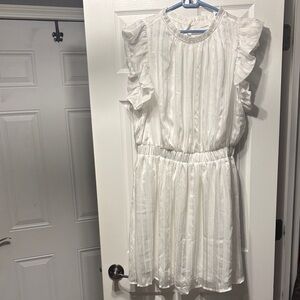 ANDREE BY UNIT White Ruffled Kids Dress